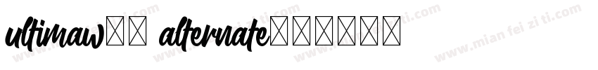 UltimaW01 Alternate字体转换